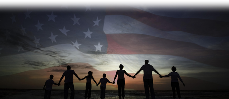Patriots Flag Footer